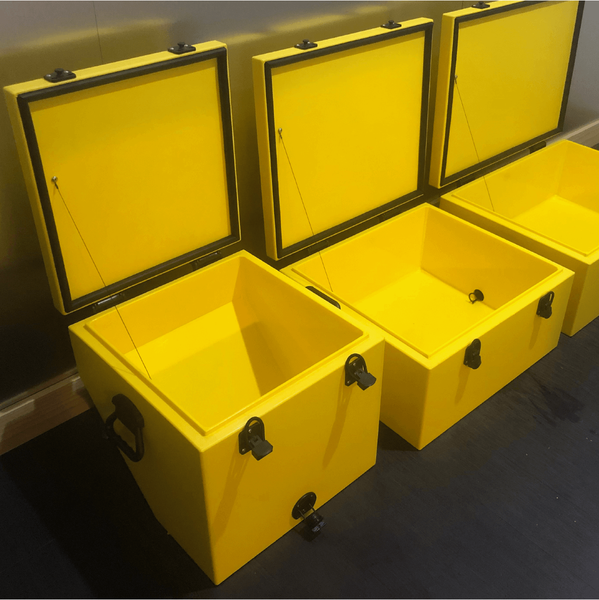 custom plastic fabrication output in yellow color